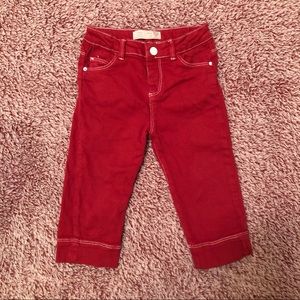 Like new Zara baby boy 18/24 months red pants
